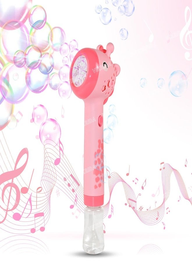 VikriDA Giraffe Bubble Stick with LED Lights - Includes 1 Bottle of Bubble Solution - Ideal for Indoor, Outdoor, and Birthday Party Celebrations - Image 1